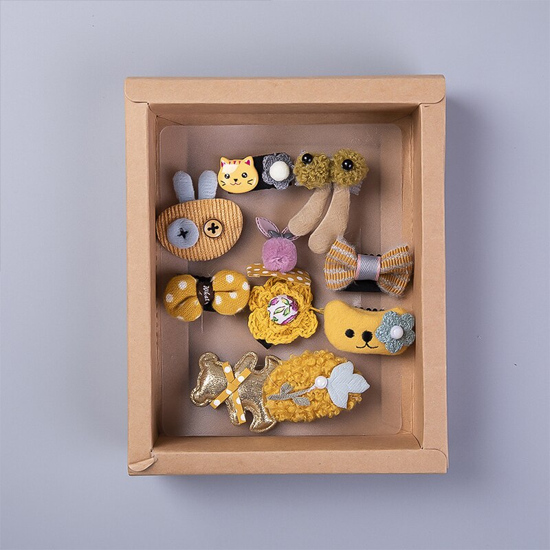 Bear Leader Haarspangen - Cartoon Schleife Kinder Haarclips - Barrette Ornament Zubehör für Mädchen: ay518 10 StÃÂ¼ck pro Set
