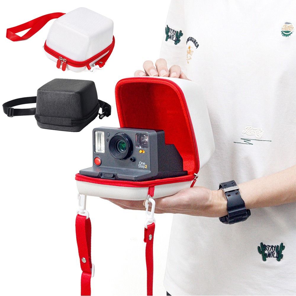Camera Storage Bag Film Camera Carrying Case Protective Cover Adjustable Strap Cloth Texture for Polaroid GO/One Step 2/NOW+