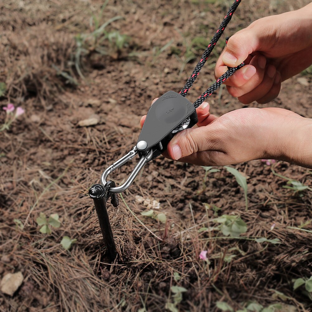 Tent Wind Touw Gesp Camping Tent Luifel Touw Katrol Ratchet Hangers Spanner Rvs Nylon Camping Tool