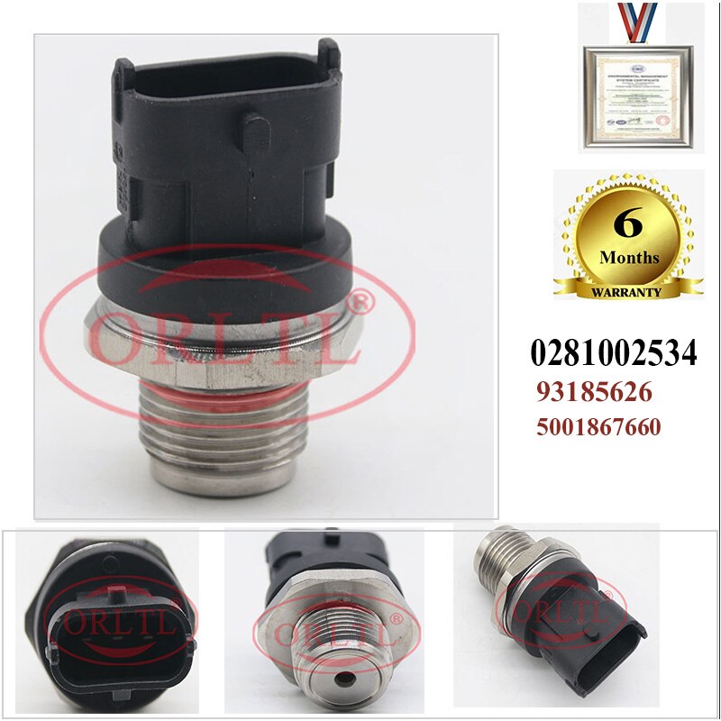 Capteur haute pression pour BOSCH, rampe commune, carburant, 0281002405 0281002475 0281002522 0281002534 0281002568 0281002652 0281002700: 0281002534