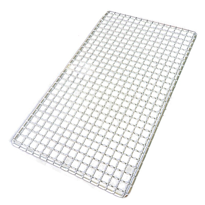 Barbecue Meshes Square Shape Stainless Steel Barbecue Net Disposable Grill Net Outdoor BBQ Baking Rack Carbon Mesh Grill Pad