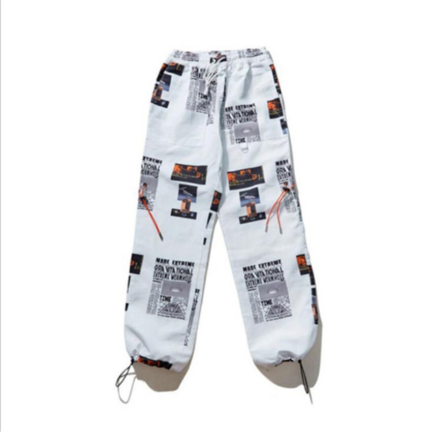Hip hop Pants Men Loose Joggers Print Streetwear Harem Pants Clothes Ankle length Trousers