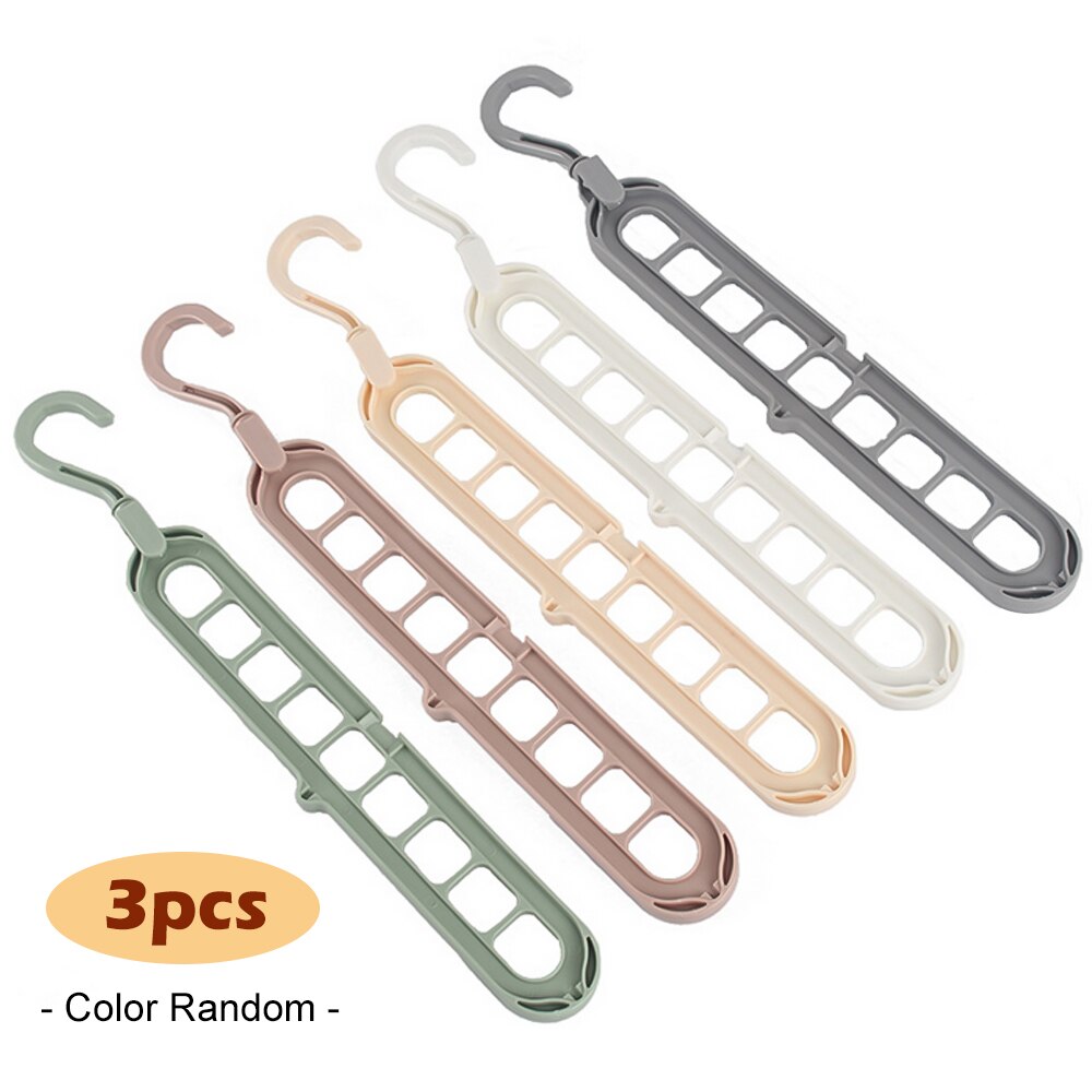 1/3/5/7PC Multi-function Plastic Hanger Drying Rack Multi-port Support Hanger For Drying Rack Storage Hanger: 3PC