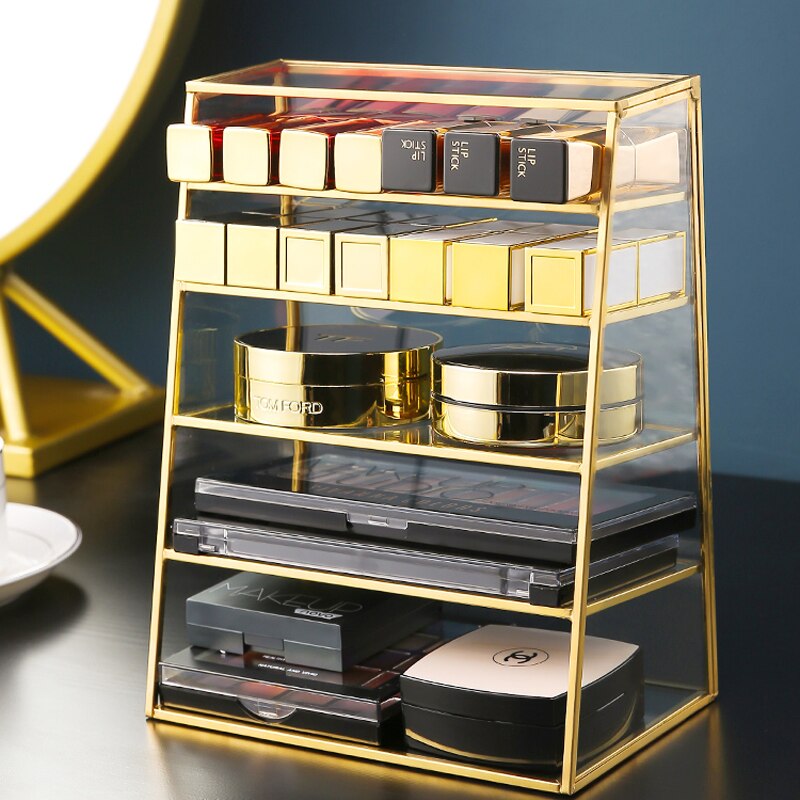 Acryl Draagbare Transparante Make-Up Organizer Opbergbox Make Up Organizer Cosmetische Organizer Make Opberglades Organizer