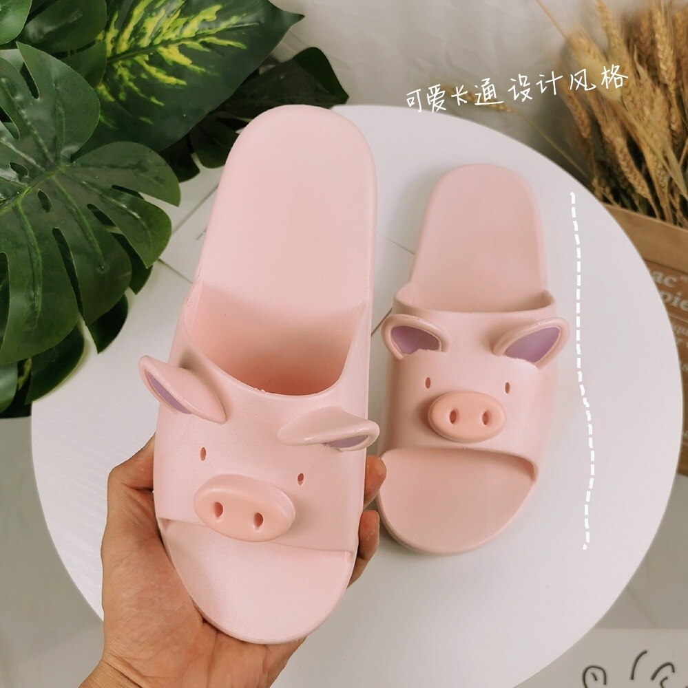 Maiale Rosa Pantofole Femminile Bella Ragazza Umore compagno Casa Interno Confortevole Antiscivolo Da Bagno Freddo Mocio Pantofole A Casa Maschili degli uomini scarpe