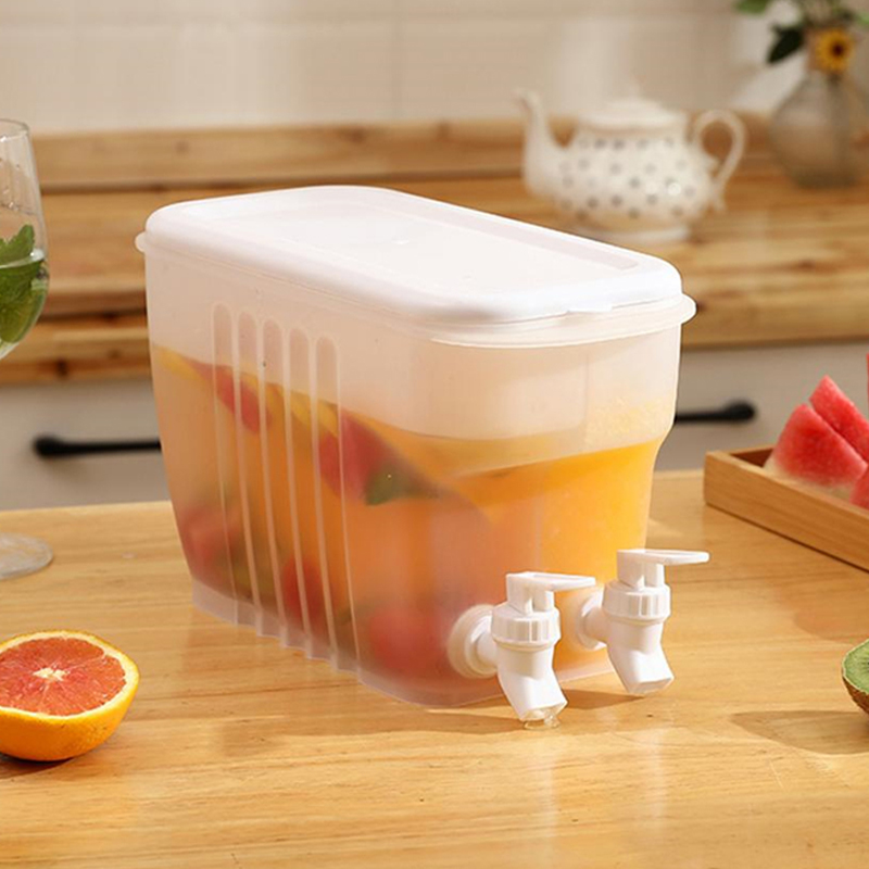 LKLDOU Fridge Jug Dispenser With Tap 5L Juice Drinks Chiller