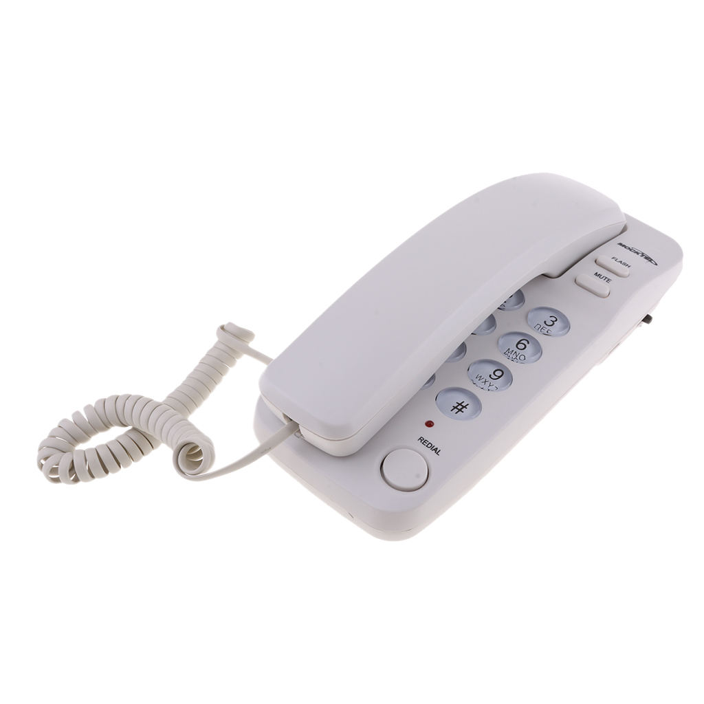 Draagbare hangende vaste telefoon thuis wandtelefoon kantoor zakelijk