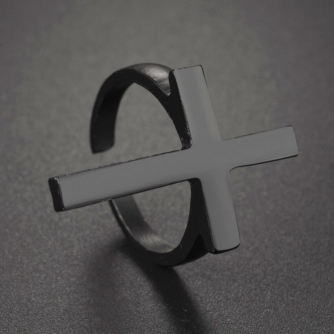 Bague croix noire Vintage pour femmes, gothique, Punk, Steampunk, jésus, pour hommes, fille et garçon, fête, bijoux masculins à la: Argent