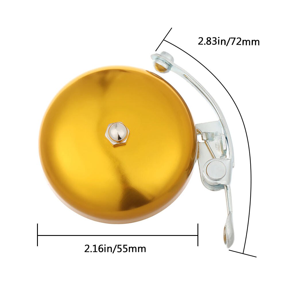 Universal Retro Gold Silver Brass Bicycle Bell Safety Warning Sound Loudly Horn Bell Mountain Bike Cycling Reminder Accessory
