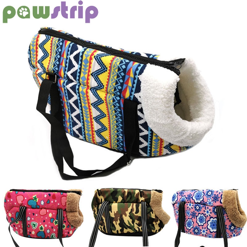 Mode Hond Carrier Classic Pet Carrier Voor Kleine Honden Chihuahua Zachte Print Puppy Sling Bag Outdoor Reizen Camo Kat Schouder tas