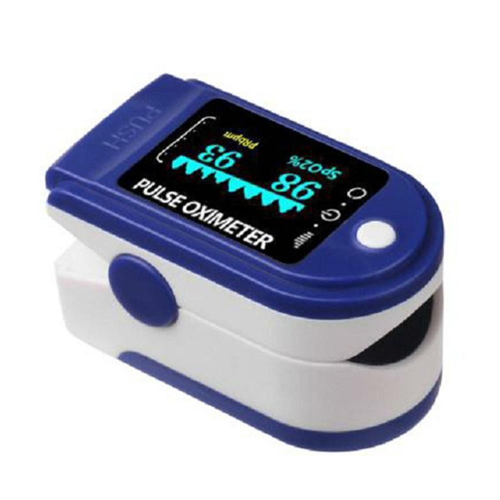 Fingertip Pulse Oximeter Blood Oxygen Saturation Monitor LED Digital SpO2 Monitor+Infrared Thermometer Forehead Thermometer: D