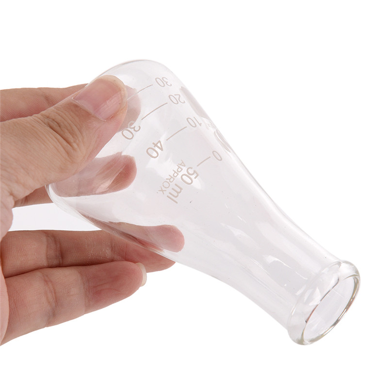 50ml klar lab konisk kolbe glass vitenskapelig trygt glass laboratorium skole forskning forsyning glass erlenmeyer kolbe