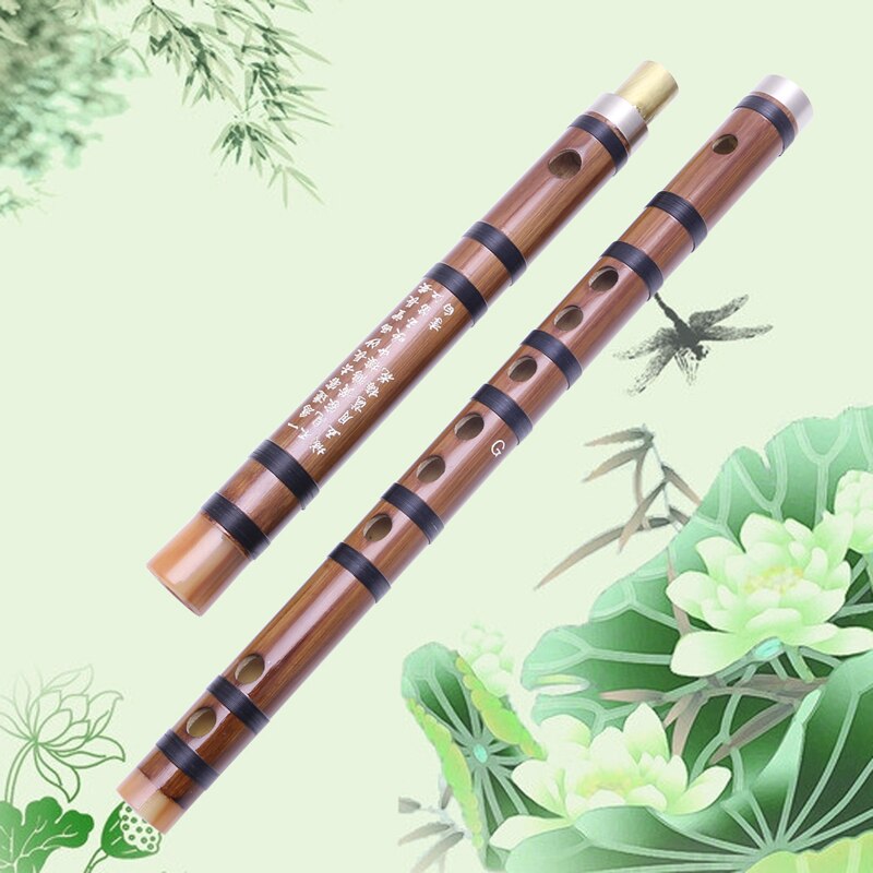 Instrumento musical chinês artesanal tradicional flauta plugável de bambu/dizi em g