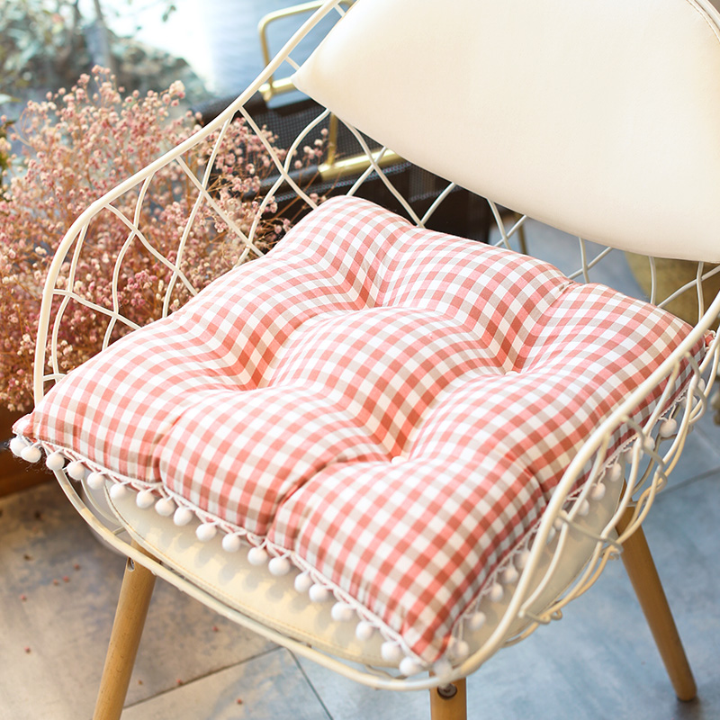 Boog Kussen Voor Stoel Home Decor Roze Grijs Cartoon Getuft Kussen Rugleuning Kussen Studenten Kinderen Meisjes Bureaustoel Kussen