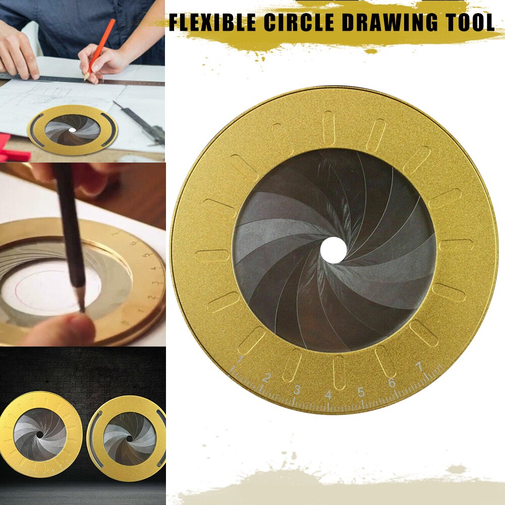 Fleksibelt cirkeltegningsværktøj drejeligt justerbart lille bærbart til træbearbejdning fku 66: Default Title