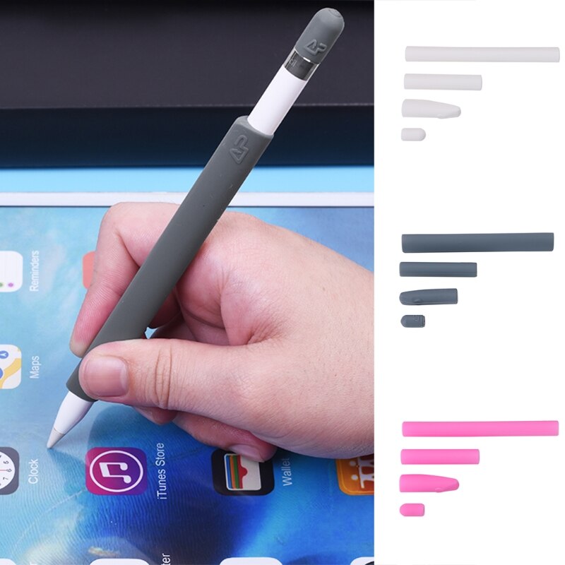 Antislip Siliconen Cover Skin Case Sleeve Bescherm Wrap Set Voor Apple Potlood Kit Voor Apple Pen Case touch Stylus Pen