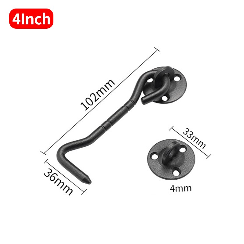 Zg Vintage Deur Venster Haak Zwart Rvs Kast Deur En Raam Gesp Huishouden Eenvoudige Deur En Raam Haak: 4inch