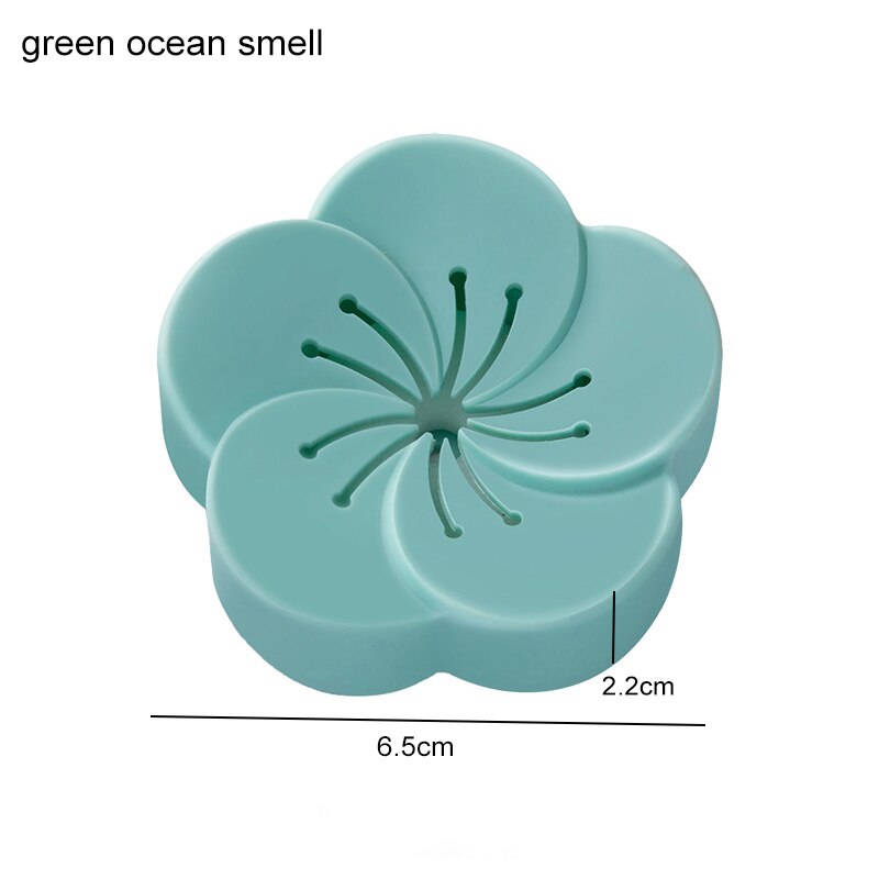 Car Toilet Purifier Air Fresh Box Eliminate Odors Smell Absorber Freshener Aromatherapy Box Deodorizer Flower Shape Storage Box: green ocean smell