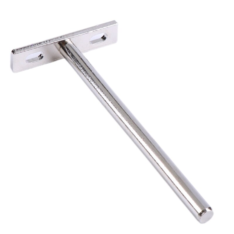 77JF 2 Pcs T-shaped Shelf Support Heavy Duty Wall Mounted Hidden Brackets for Floating Wood Shelves Durable and Sturdy: 6