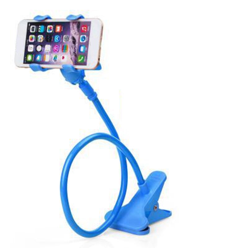 Soporte Universal para teléfono móvil, cama flexible, escritorio, mesa, giratorio de 360 grados, varios colores, 1 Uds.: Azul