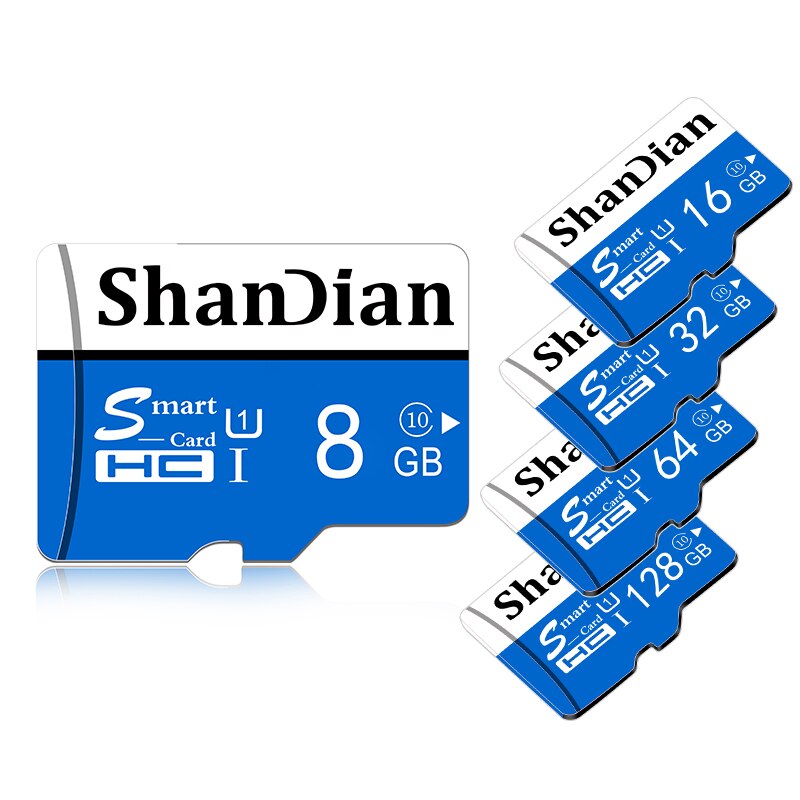 SHANDIAN Micro sd card TF card class10 mini card Micro sd 64GB 32GB 16GB 8GB External Pen drive Flash memory disk for Phone