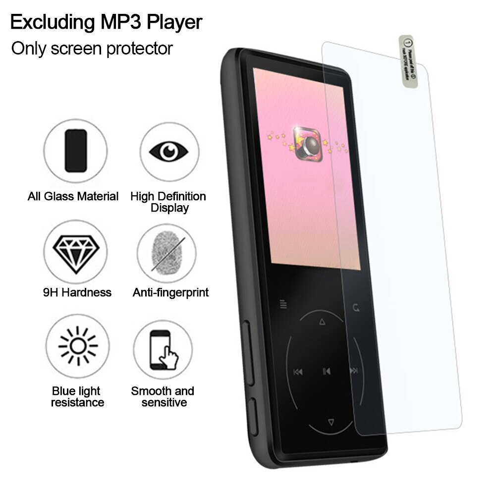 Protecteur d'écran lisse pour lecteur MP3 Ultra fin, 2 pièces, accessoires de remplacement en verre trempé pour SOULCKER D16
