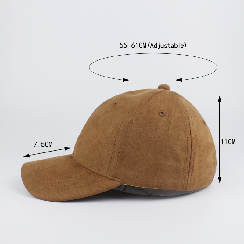 Unisex Soft Suede Baseball Cap Casual Solid color Sports Hat Bone Snapback Adjustable Breathable Dad Hats for Women and Men