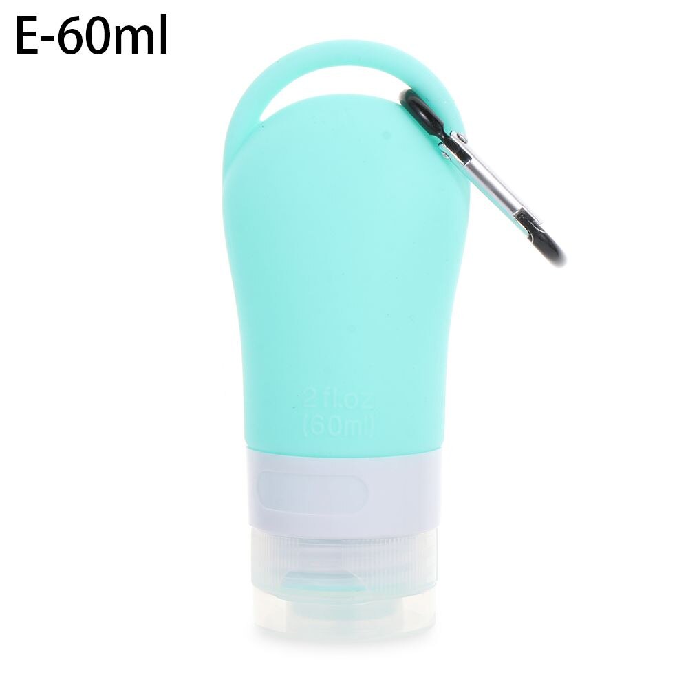 Shower Gel Shampoo Portable Hand Washing Hook Silicone Bottle Sub-bottling Tube Empty Bottles Squeeze Container: E-60ml
