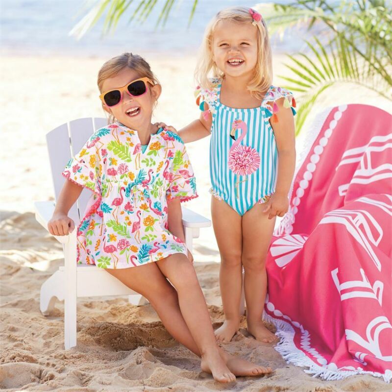 Småbarn barn baby jenter flamingo bikini badetøy badedrakt badedrakt badetøy