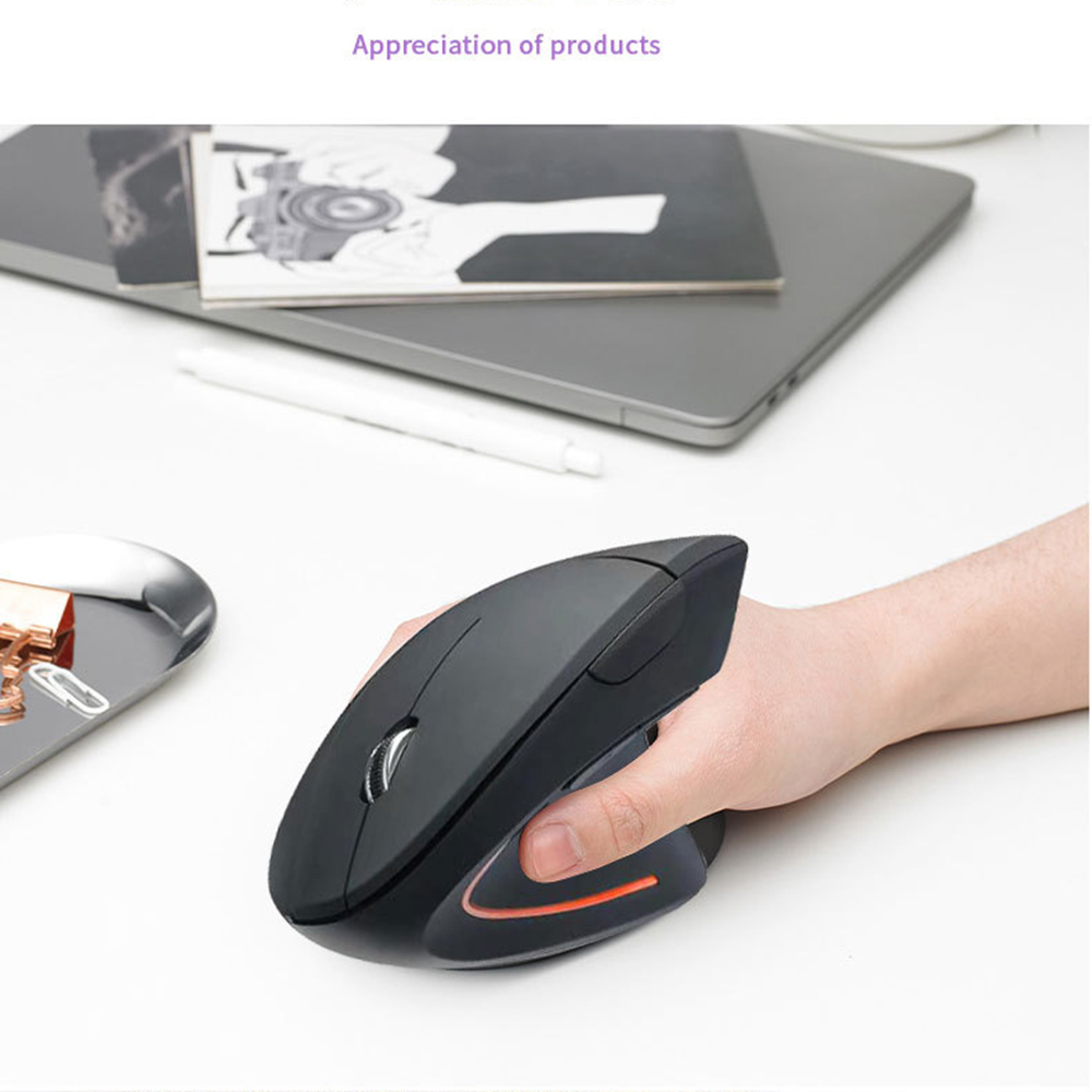 Left Right Hand Mouse Vertical Ergonomic Wireless with Bluetooth Double Mode Mouse Computer PC Mice Rechargeable Gaming Mouse