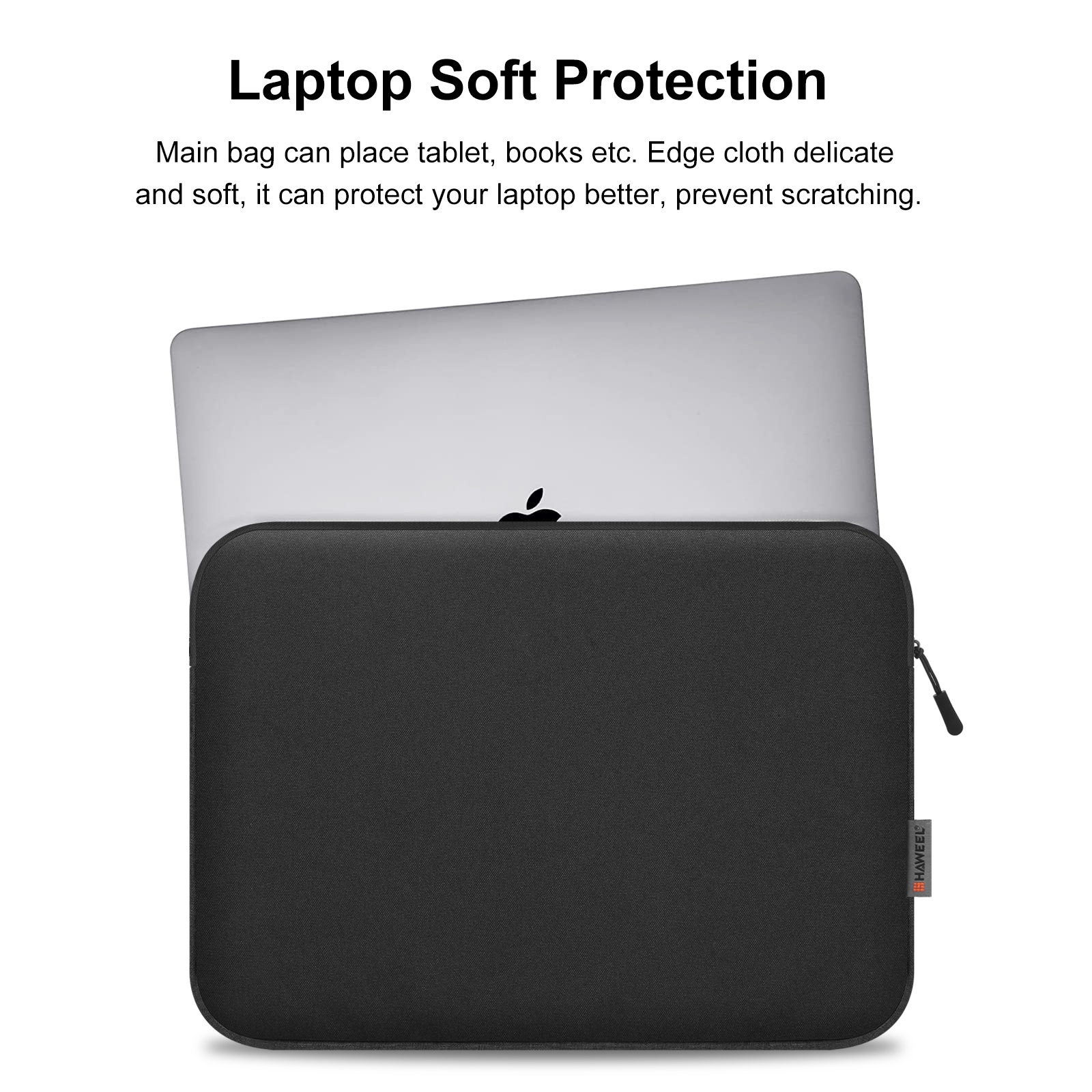 HAWEEL 16 15 13-calowy pokrowiec na laptopa Teczka na zamek błyskawiczny Torba na laptopa 15-16,7 14-15 12,5-13,5 cala