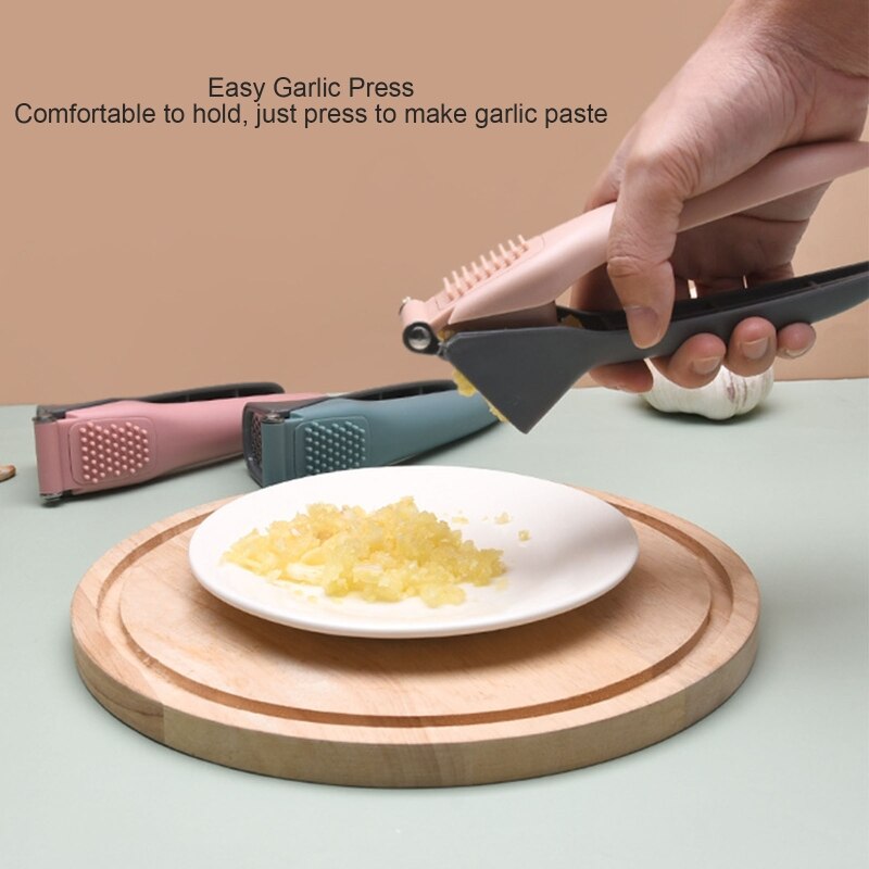 Garlic Press Crusher Kitchen Cooking Vegetables Ginger Squeezer Masher Handheld Ginger Mincer Tools Easy to Clean