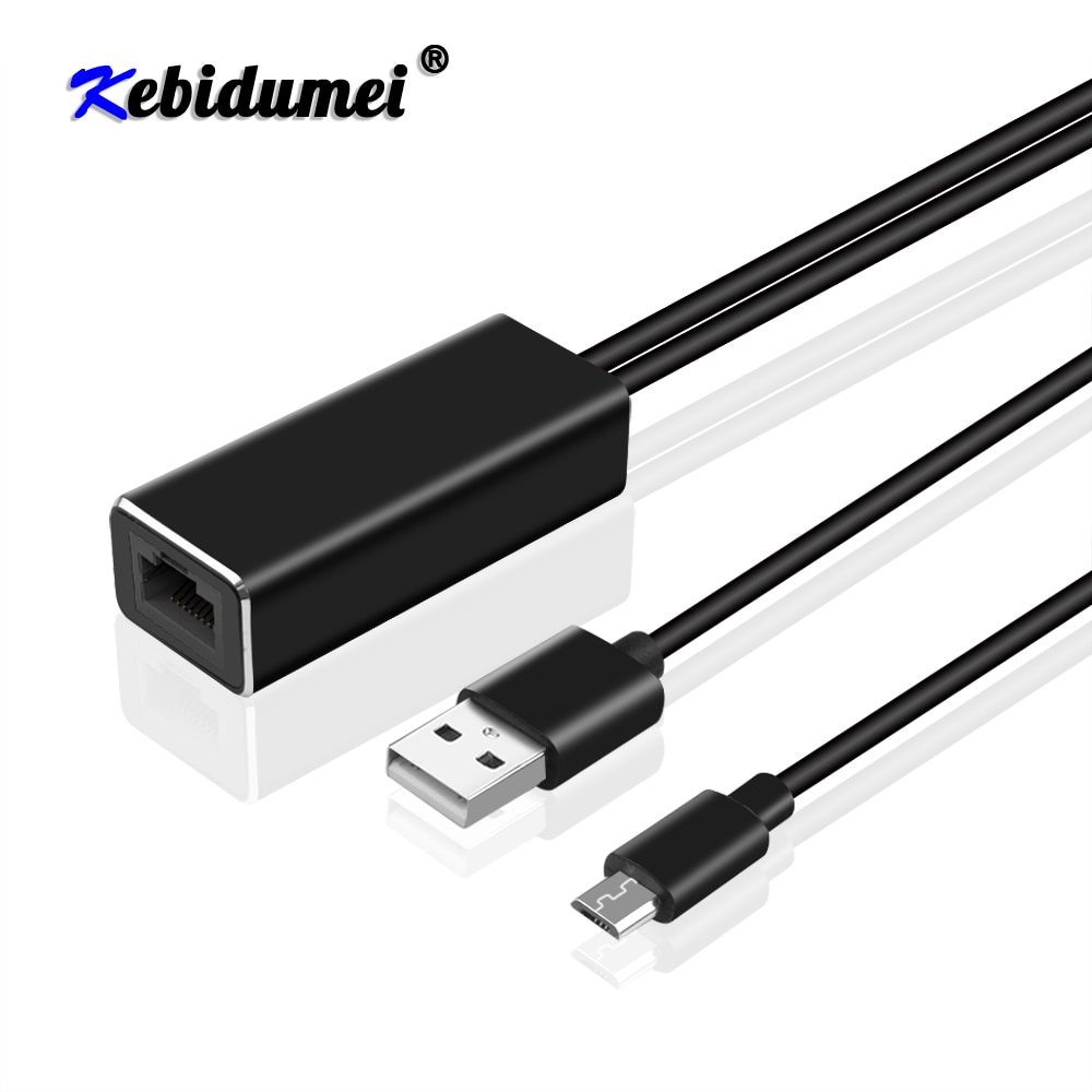 For Fire TV Stick HD 480Mbps Micro USB2.0 To RJ45 Ethernet Adapter 10/100 Mbps FOR Fire TV Home Ultra HDTV