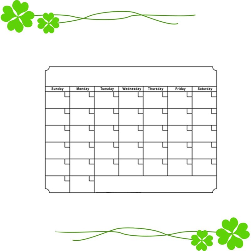 Magnetisk måned og uge tidsplan slette kalender sletbart opslagstavle magnetisk køleskab klistermærker soft board