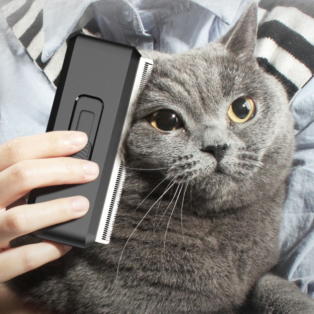 Anti-knude kam til fjernelse af kæledyrshår, dobbeltsidet bærbar børste til hundehår, kæledyrstrimmerkam, katteplejekam til hvalp og killing
