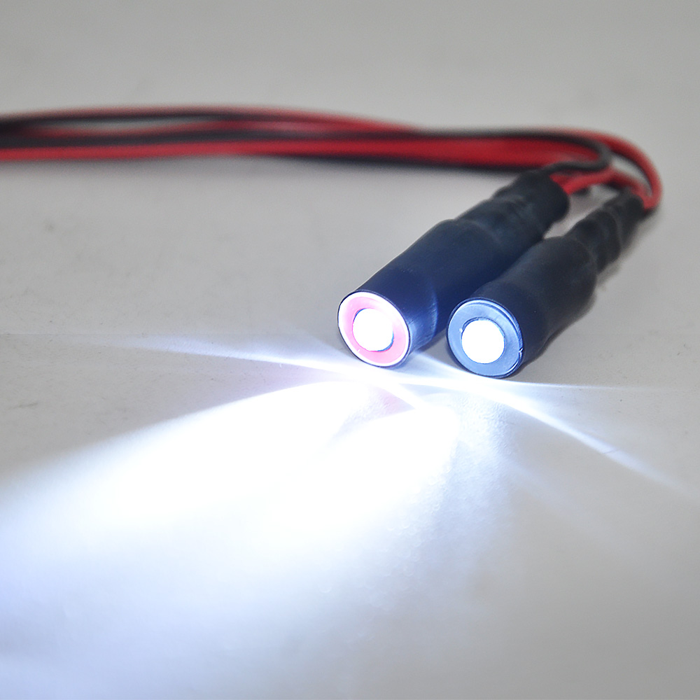 AXSPEED 10/13mm OD LED Light Angel & Demon Eyes LED 2 Leds Headlight Headlamps Bulb for 1/10 RC Model Car Truck Parts