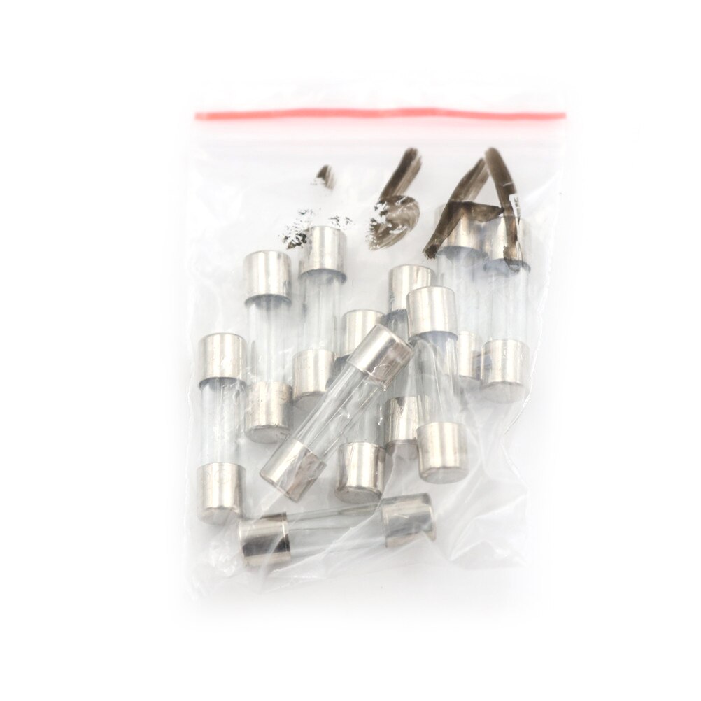 10 Stuks Slow 5Mm X 20Mm 1.6A T1.6A 250V Blow 1.6Amps Glazen Buis Zekering