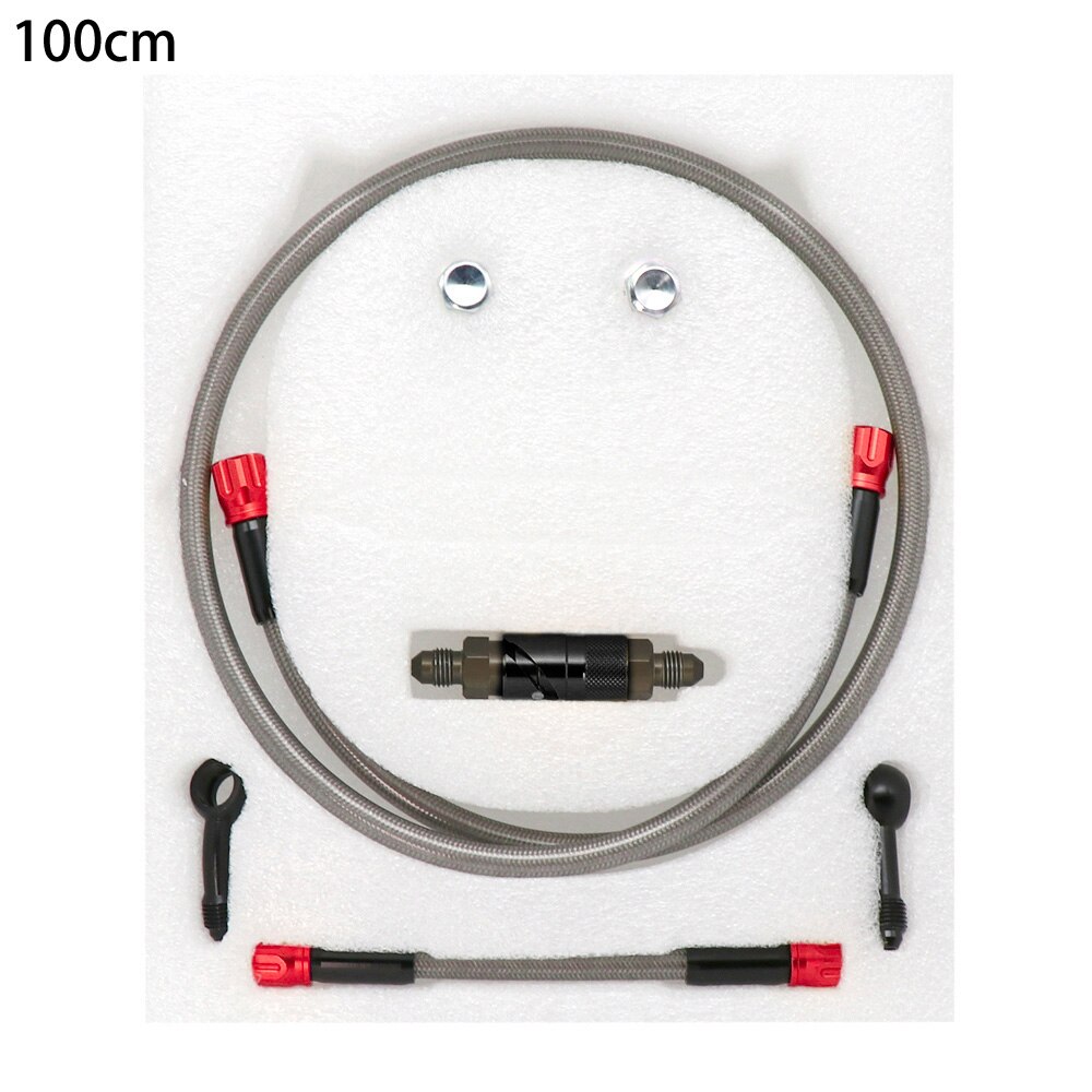 ZSDTRP Motorrad ein3 Bremssattel Schnelle Entfernung Abdeckung Demontage Ersetzen Bremse Linie Stecker mit Brems Schlauch einstellen: 100cm B rot