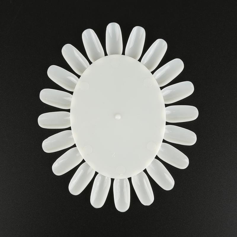 Rueda de uñas postizas para práctica de manicura, accesorios de para práctica de uñas artísticas, transparentes, color blanco