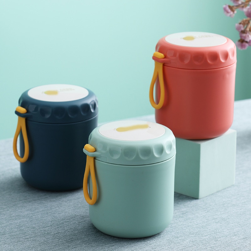 Draagbare Thermos Lunchbox 304 Roestvrijstalen Containers Voedsel Thermos Vacuüm Voor Kids Melk Soep Cup Lekvrij Lunchbox 400Ml