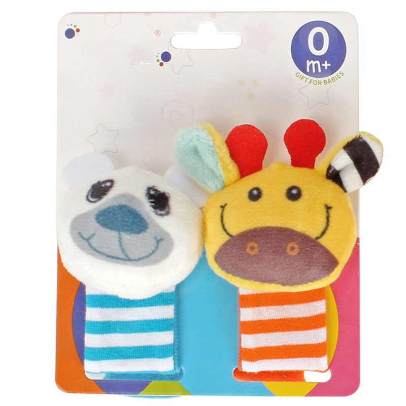 Ebene Baby Glocke Spielzeug Nette Plüsch Handgelenk Band Plüsch Spielzeug Tiere Spielen Gurt Baby Rasseln Hand Kleinkind Spielzeug Kind für 0 12 Monate
