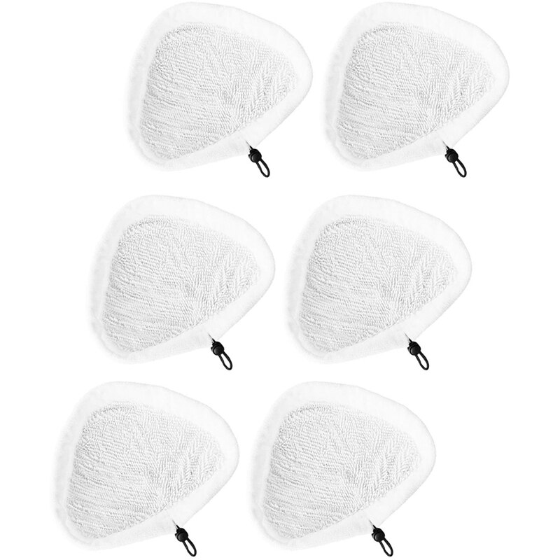 6PCS Steam Mop Pads Washable Microfiber Cleaning Pads Replacement Pads Accessories for Shark X5 H2O H20 S302 S001