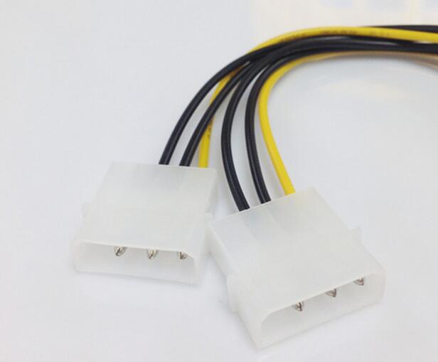 Grote mond 4PIN om 6PIN xterne power kabel PCI-E grafische dual 4 P naar 6 P adapter kabel