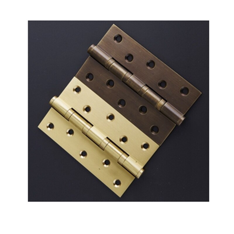 Luxury Door Hing Thicken 4 5 inch Wooden Retro Monolithic Modern American Mute Black Retro Brass Wooden Door