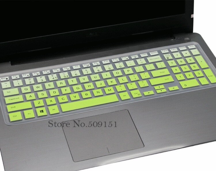 15.6 inch laptop keyboard cover skin For Dell Inspiron 15 5000 series i5545 i5547 5545 5542 5548 5555 5558 5559 5566 5567 5577: GradualGreen