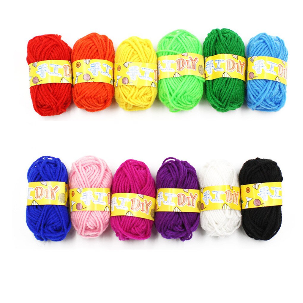 12pcs DIY Knitting Crochet Yarns Yarn Handcrafts Colorful Craft Sewing Thread Crafting Yarn Knitting Thread For Knitting/Crochet