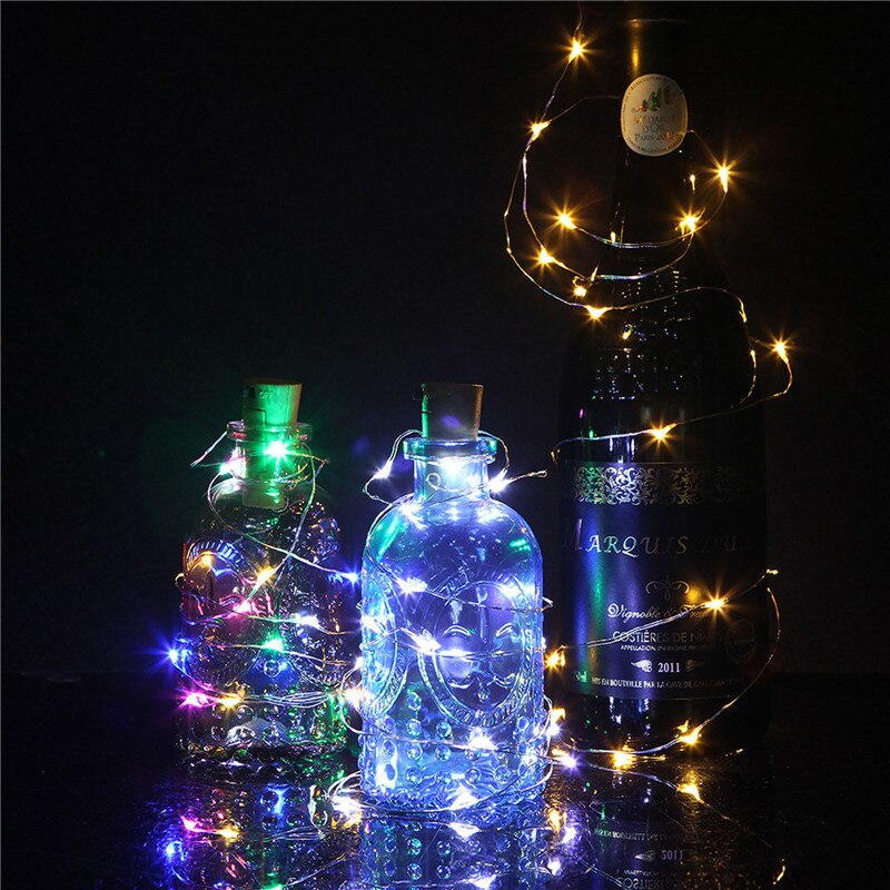 2/3/5 m led-snoeren koperdraad kerst bruiloft feest huisdecoratie led-striplamp lichtslingers aa op batterijen