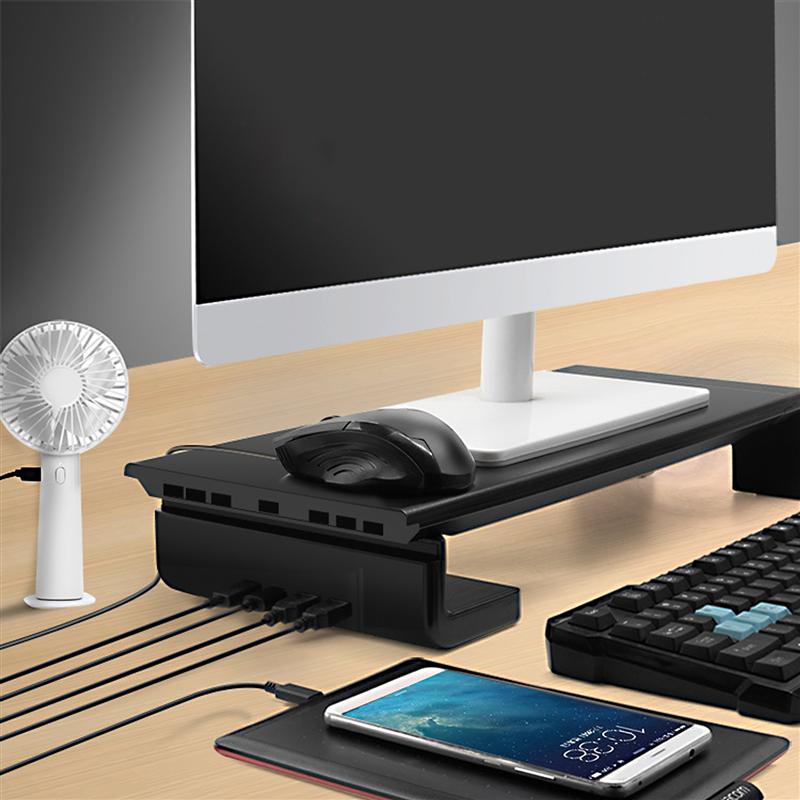 Smart Base Plastic Computer Laptop Base Stand with USB 2.0 Port Hogard