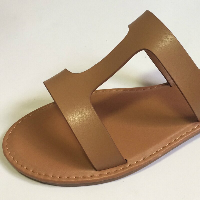Sommer Frauen Sandalen PU Rutschen Plattform Flache Ferse Peep Toe Casual Einfache Outdoor Strand Weibliche Ladeis Schuhe Zapatos De Mujer