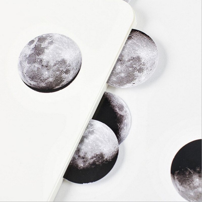 Autocollant de scrapbooking, planificateur, agenda, papeterie, fournitures scolaires et de bureau, étiquette d'emballage, 45pc phases de la lune, planète spatiale